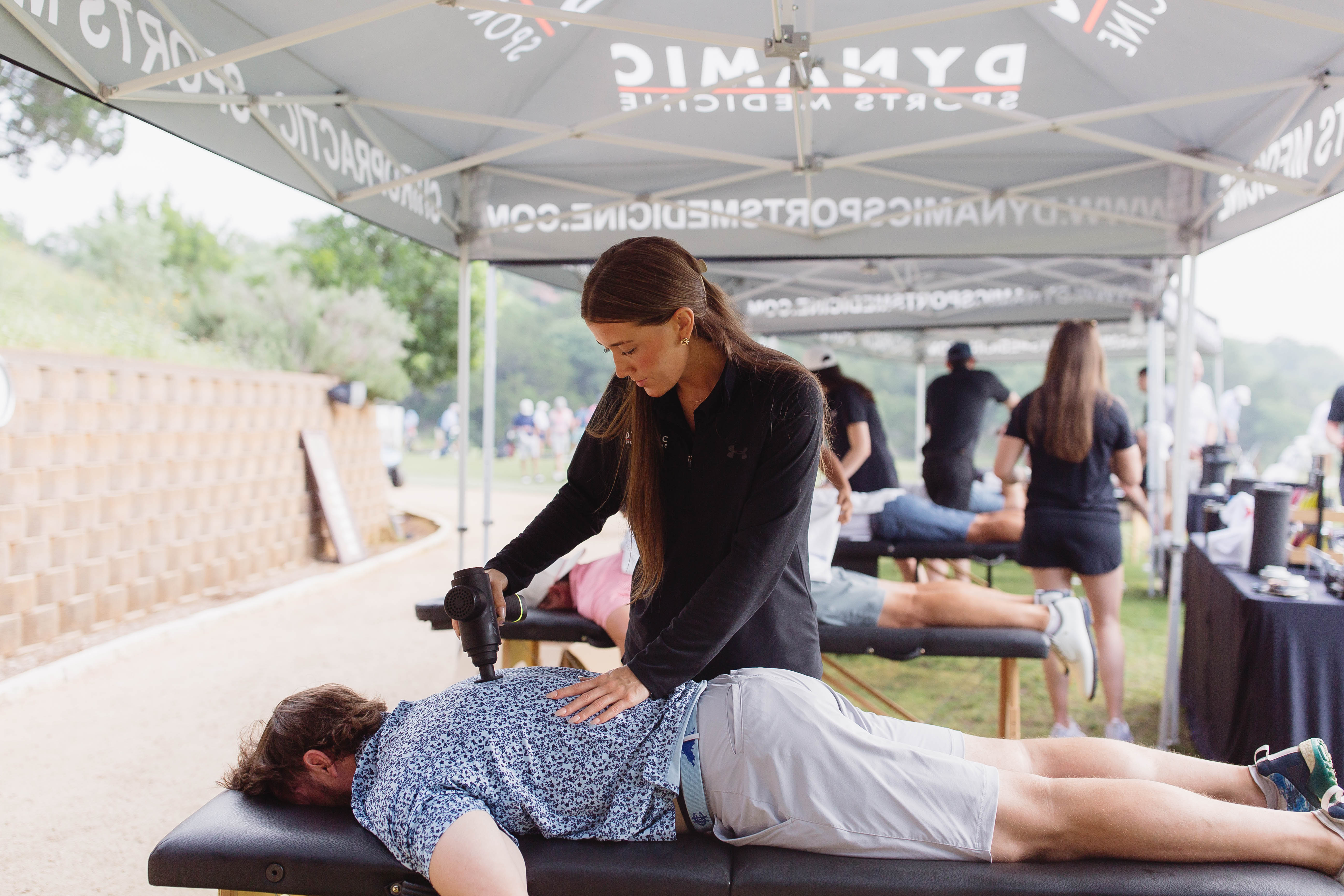 On-site sports chiropractic treatment